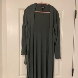 Express Ribbed Belted Duster Cartigan